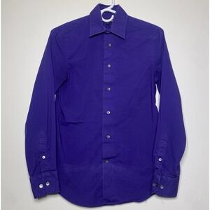 Express 1MX Extra Slim Fit Mens XS Dress Shirt Purple Modern Fit Button Down